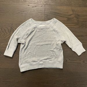 Justice silver sweater sz 12 (fits small) NWT retail $52